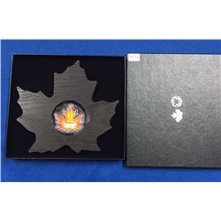 Canada 2016 $20 Canada's Colourful Maple Leaf Shaped Silver Coin