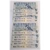 Image 2 : Canada 1986 $5 Banknote (9 in Sequence)
