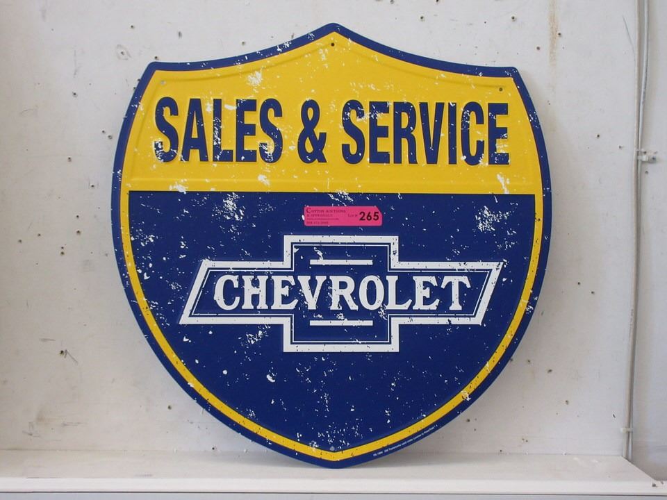 Metal Chevrolet Shield Shaped Sign
