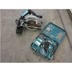 Makita Cordless Drill & Sawcat Skil Saw