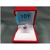 Image 2 : Certified 2.4 CT Amethyst & Diamond Solitaire Ring