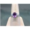 Image 1 : Certified Amethyst & Diamond Cocktail Ring