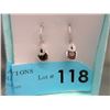 Image 1 : New Garnet & Diamond Drop Dangle Earrings