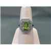 Image 1 : Emerald Cut Peridot Solitaire Ring