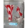 Image 1 : Art Glass Rooster & Vase