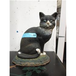 Large Vintage/Antique Cast iron Cat Door Stop