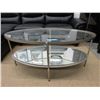 Image 1 : New Glass Top Coffee Table w/ Mirrored Base Shelf