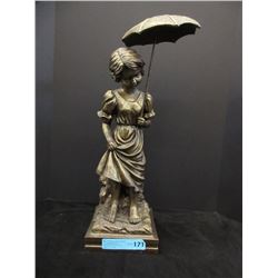 21" Tall Painted Plaster Statue