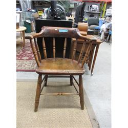 Georgian Elm Smokers Bow Windsor Chair ca1820