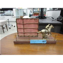 Vintage Electric Lamp with Brass Horse