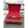 Image 1 : Wood Jewelry Chest with 2 Removable Trays