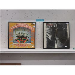 2 Framed Vintage LPs with Records