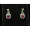 Image 1 : 10KT Gold Ruby & Diamond Earrings