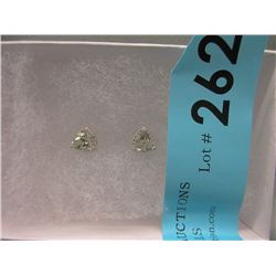 New Green Amethyst & Diamond Stud Earrings