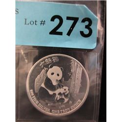 1 Oz. Niue .999 Silver Panda Coin