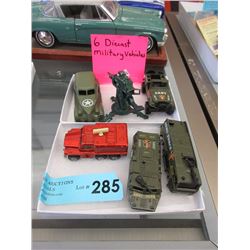 6 Die-Cast Military Vehicles