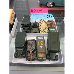 8 Die-Cast Military Vehicles