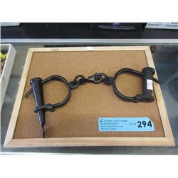 Pair of Cast Metal Wrist Shackle with Key