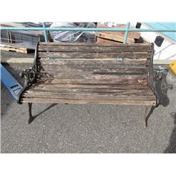 Park Bench with Cast Iron Ends