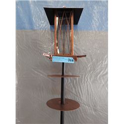 New Copper Tone Bird Feeder w/ Squirrel Baffle