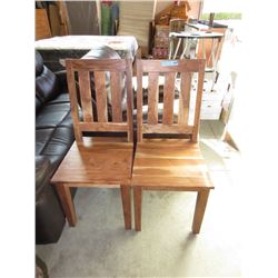 Pair of New LH Imports Wood Dining Chairs
