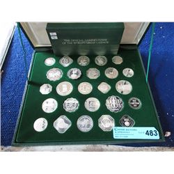 Set of 25 Silver Franklin Mint Gaming Tokens