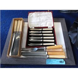 Vintage Sheffield Knifes and Carving Set