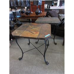 Pair of Tile Top Patio Tables