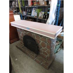 Vintage Electric Fireplace with Surround