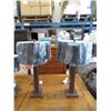 Image 1 : Pair of 28" Table with Leather Bases