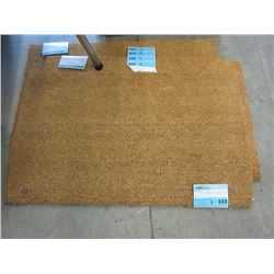 3 New Vinyl Backed Coir Door Mats