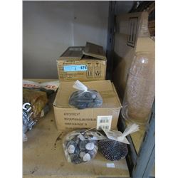 3 Cases of Tumbled Rocks & Glass Gems