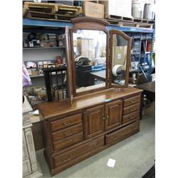 67" Dresser with Tri-Fold Mirror