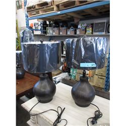 2 New Table Lamps with Wood Bases