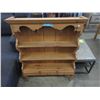 Image 1 : Pine Wood Hanging Wall Rack with Plate Rails