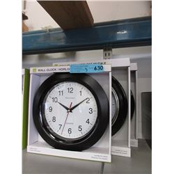 3 New 10" Wall Clocks with Glass Lens
