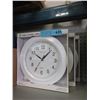 Image 1 : 3 New 10" Wall Clocks with Glass Lens