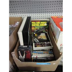 Box of Elvis Collectibles & a Gun Magazines