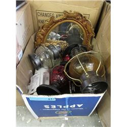 Oil Lamps, Framed Mirrors & More