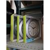 Image 1 : 3 New 10" Wall Clocks with Glass Lens