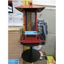 New Metal Bird Feeder w/ Double Squirrel Baffle