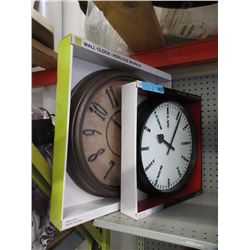 2 New Wall Clocks with Glass Lens