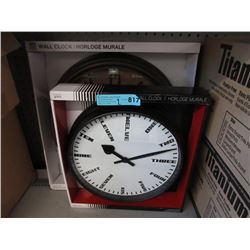 2 New Wall Clocks - Glass Lenses