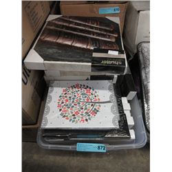 Tote of New Canvas Wall Art & a Photo Album