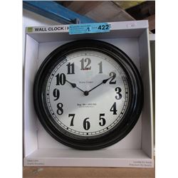 2 New 18" Wall Clocks with Glass Lens
