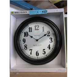 2 New 18" Wall Clocks with Glass Lens