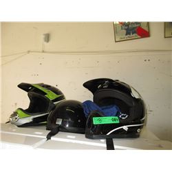 3 Motorcycle Helmets