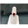 Image 1 : Sterling Silver Ruby Solitaire Ring