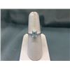 Image 1 : Sterling Silver Blue Topaz Solitaire Ring