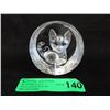 Image 1 : Signed Mat Jonasson Art Glass Kitten with Yarn
